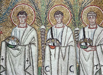 Procession of the Martyrs, 527-99 (mosaik) (detalj av 58071)